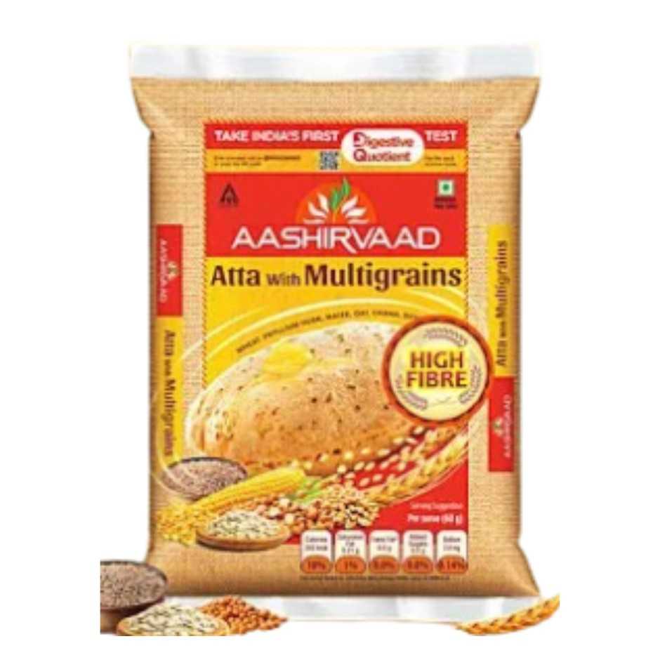 AAshirvaad Whole Wheat Multigrain Atta 10Lb