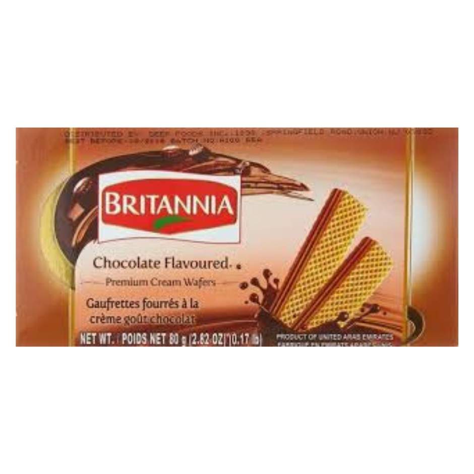 Britannia Cream Wafers Chocolate  80g