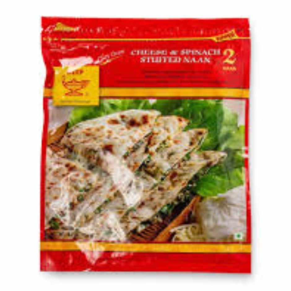 Deep foods frozen cheese & Spinach stuffed naan 8