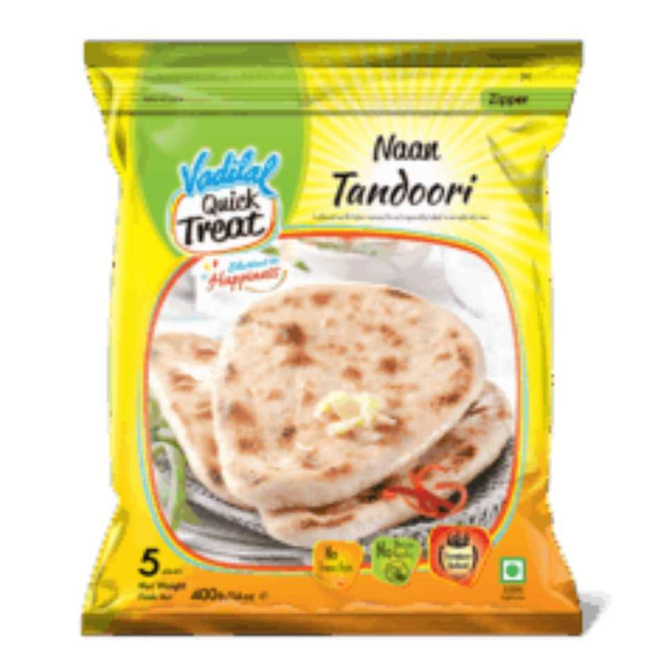 Vadilal Frozen Tandoori Plain Naan 80 GM