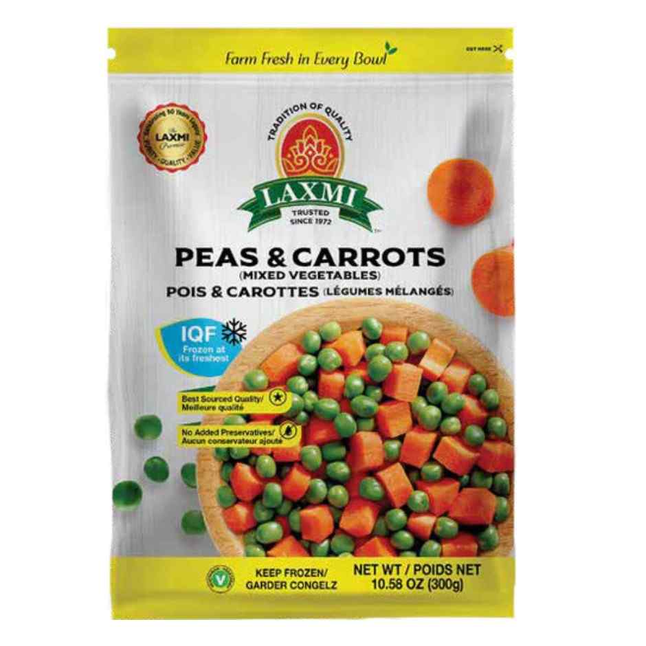 laxmi peas & carrots 300g