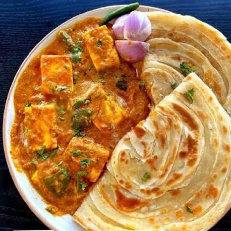 2 Parotta with Paneer Butter Masala
