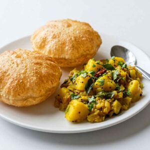 2 Poori with Potato Masala
