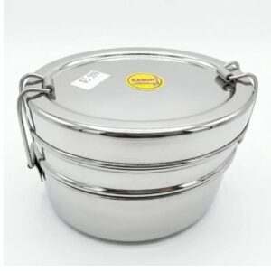 SS oval 2 stack lunch carrier